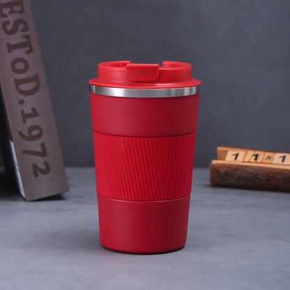 Chmadoxn Car Coffee Cup 510ml Travel Mug Stainless Steel Thermal Insulated Coffee Cup - Vacuum Insulation Water Bottle for Hot and Cold Water Coffee and Tea Black Mug Cafeteria Coffee Cup with Lid 3.46×6.69 in Blue