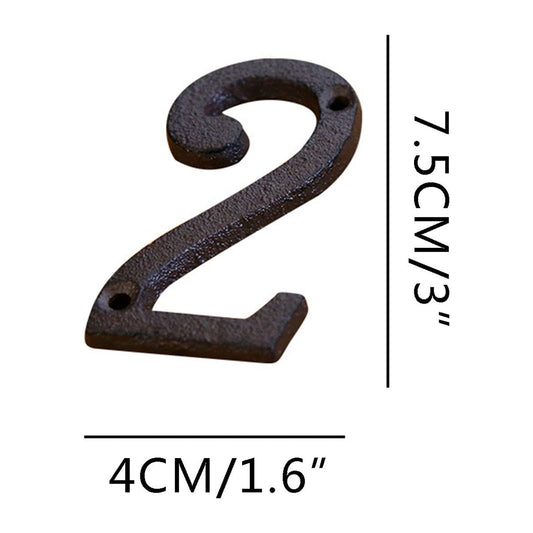 Darzheoy 3 inch Iron House Number, Iron Black House Numbers for Outside, Metal Mailbox Numbers for Outside, Home Address Numbers for House, Matching Screws C