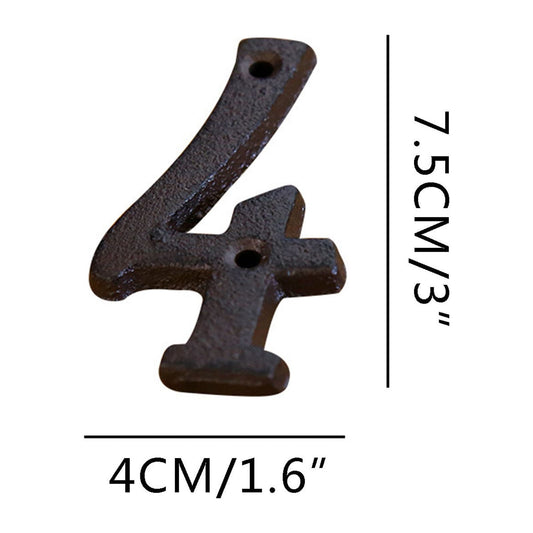 Darzheoy 3 inch Iron House Number, Iron Black House Numbers for Outside, Metal Mailbox Numbers for Outside, Home Address Numbers for House, Matching Screws E