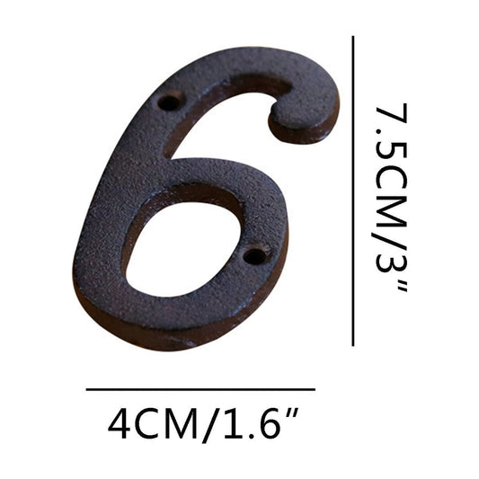 Darzheoy 3 inch Iron House Number, Iron Black House Numbers for Outside, Metal Mailbox Numbers for Outside, Home Address Numbers for House, Matching Screws G
