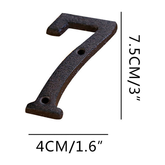 Darzheoy 3 inch Iron House Number, Iron Black House Numbers for Outside, Metal Mailbox Numbers for Outside, Home Address Numbers for House, Matching Screws H