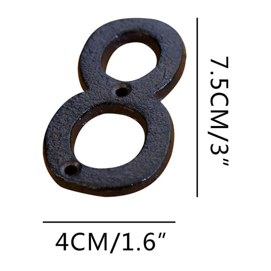 Darzheoy 3 inch Iron House Number, Iron Black House Numbers for Outside, Metal Mailbox Numbers for Outside, Home Address Numbers for House, Matching Screws I