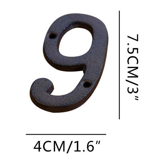 Darzheoy 3 inch Iron House Number, Iron Black House Numbers for Outside, Metal Mailbox Numbers for Outside, Home Address Numbers for House, Matching Screws J