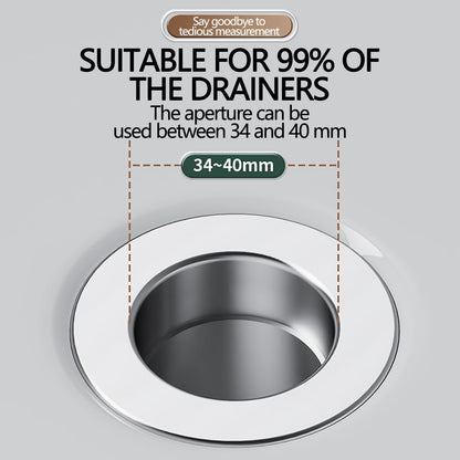 Chmadoxn Universal Bathroom Sink Stopper, Basin Sink Drain Strainer, Bathroom Sink Plug with Stainless Steel Hair Catcher on 1 pc B