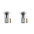 Chmadoxn Universal Bathroom Sink Stopper, Basin Sink Drain Strainer, Bathroom Sink Plug with Stainless Steel Hair Catcher on 2 pc C
