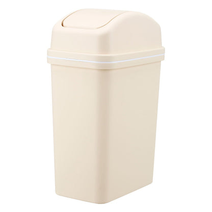 Chmadoxn Kitchen Trash Can 6 L with Lid, Plastic Tall Garbage Can Outdoor and Indoor, Large Recycle Bin and Waste Basket for Home, Office, Garage, Patio, Restaurant 6.22×9.25×12.8 in A