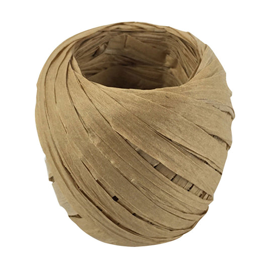 Darzheoy Raffia Ribbon, 787 inches Raffia Ribbon for Gift Wrapping, Raffia Yarn for Crocheting, Raffia Paper Ribbons for Craft, Packing Paper Twine Ribbon 1/5 Inch Width Coffee