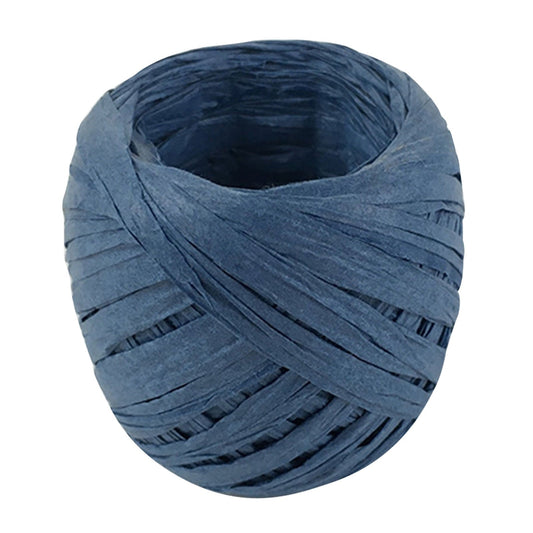 Darzheoy Raffia Ribbon, 787 inches Raffia Ribbon for Gift Wrapping, Raffia Yarn for Crocheting, Raffia Paper Ribbons for Craft, Packing Paper Twine Ribbon 1/5 Inch Width Dark Blue