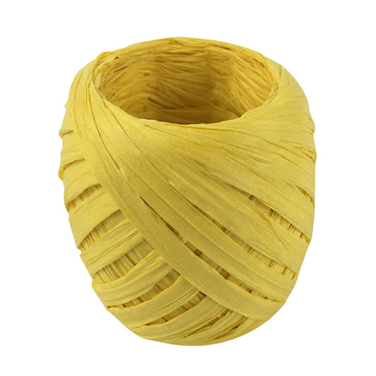 Darzheoy Raffia Ribbon, 787 inches Raffia Ribbon for Gift Wrapping, Raffia Yarn for Crocheting, Raffia Paper Ribbons for Craft, Packing Paper Twine Ribbon 1/5 Inch Width Yellow