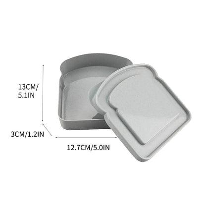 Darzheoy Sandwich Containers, Reusable Sandwich Box Container, Sandwich Holder Bread Container for Adults, BPA Free, Microwave & Dishwasher Safe, Office, Camping Gray