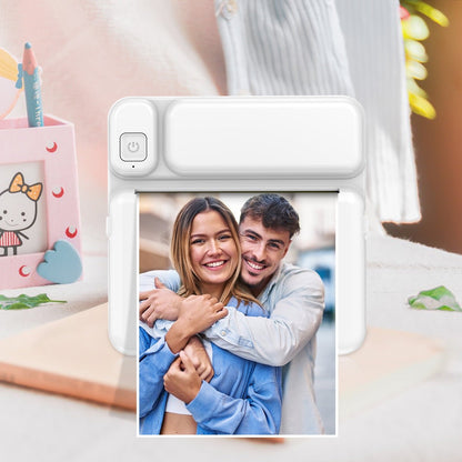 Back to School Chmadoxn Thermal Portable Bluetooth Printers, High Resolution Instant Photo Printer, Mini Wireless Thermal Image Photo Printers for Android IOS Mobile Phone 3.1×1.5×3.1 in Pink