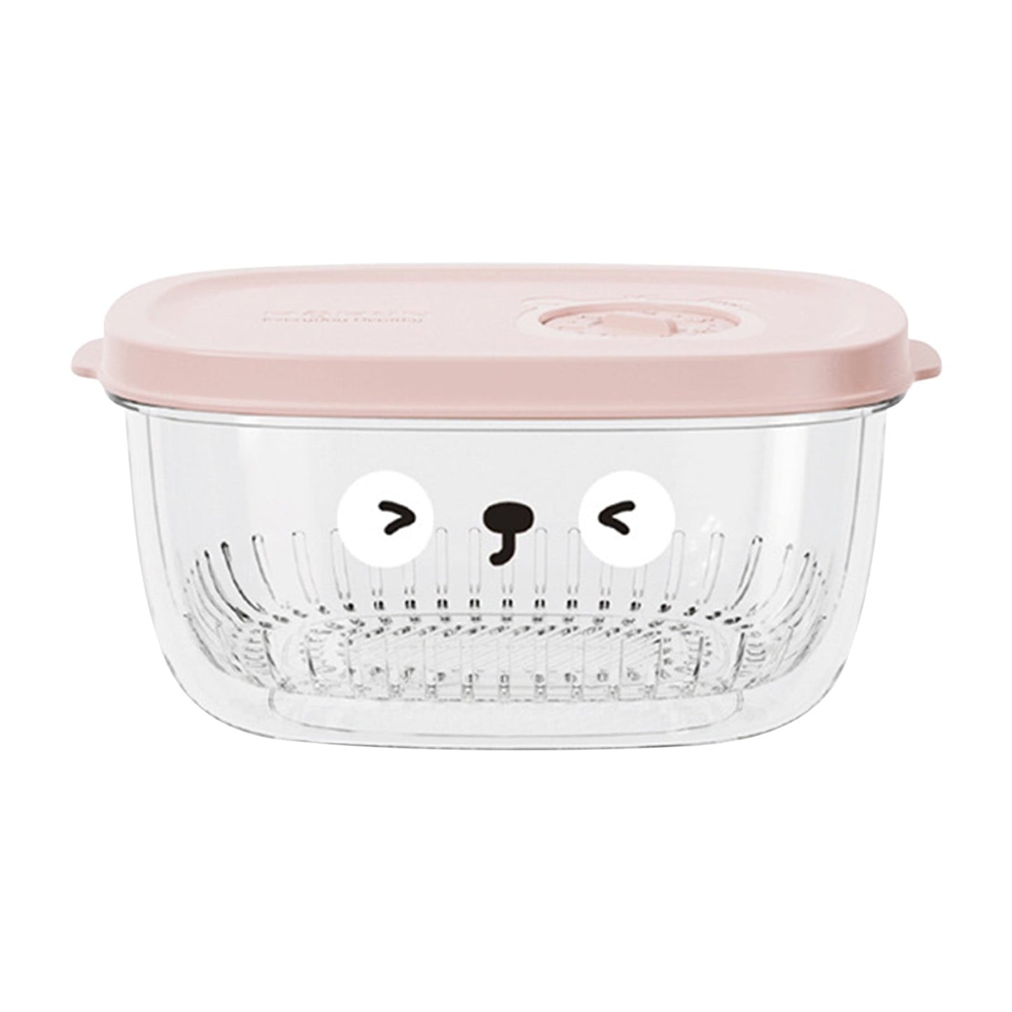 Darzheoy Fridge Berry Storage Container with Lids with Strainer, Plastic Fresh Produce Saver Keeper for Vegetable Fruit Meat Lettuce, BPA Free Kitchen Refrigerator Organization Pink