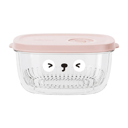 Darzheoy Fridge Berry Storage Container with Lids with Strainer, Plastic Fresh Produce Saver Keeper for Vegetable Fruit Meat Lettuce, BPA Free Kitchen Refrigerator Organization Pink