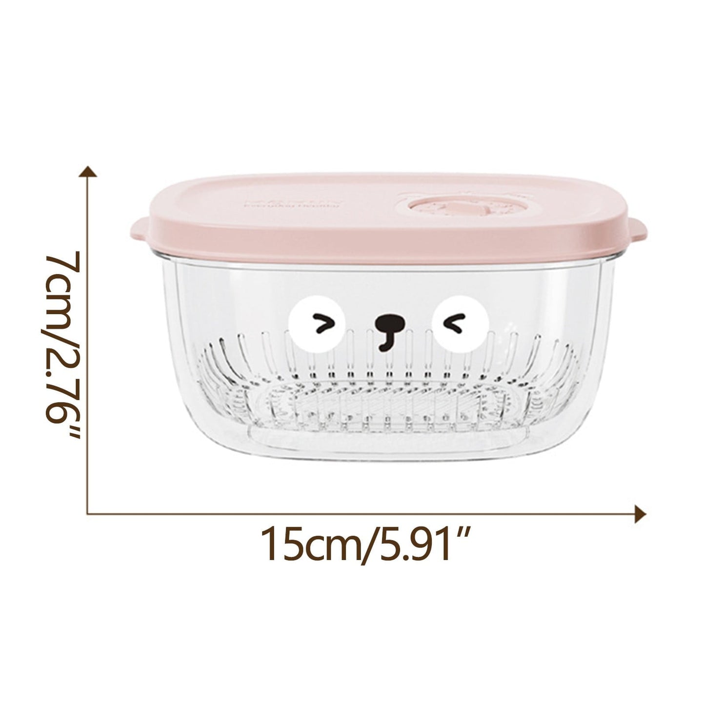 Darzheoy Fridge Berry Storage Container with Lids with Strainer, Plastic Fresh Produce Saver Keeper for Vegetable Fruit Meat Lettuce, BPA Free Kitchen Refrigerator Organization Pink