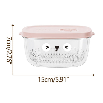 Darzheoy Fridge Berry Storage Container with Lids with Strainer, Plastic Fresh Produce Saver Keeper for Vegetable Fruit Meat Lettuce, BPA Free Kitchen Refrigerator Organization Pink