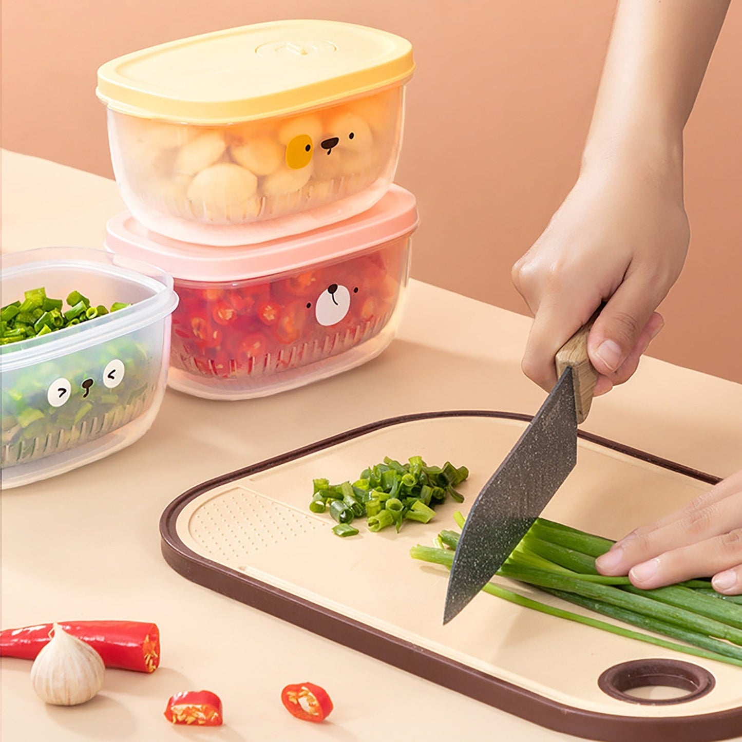 Darzheoy Fridge Berry Storage Container with Lids with Strainer, Plastic Fresh Produce Saver Keeper for Vegetable Fruit Meat Lettuce, BPA Free Kitchen Refrigerator Organization Pink