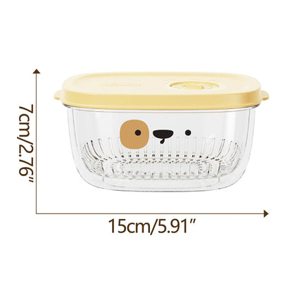 Darzheoy Fridge Berry Storage Container with Lids with Strainer, Plastic Fresh Produce Saver Keeper for Vegetable Fruit Meat Lettuce, BPA Free Kitchen Refrigerator Organization Yellow