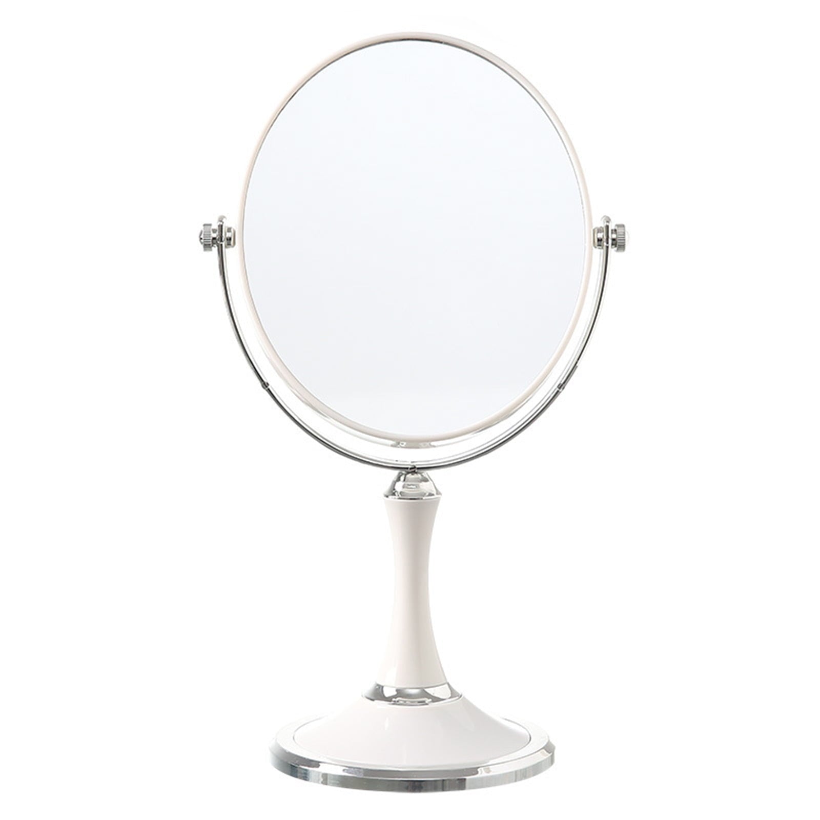 Back to School Chmadoxn Magnifying Makeup Mirror Double Sided Tabletop Mirror with 3 Magnification, Magnified Desk Mirror for Makeup, Cosmetic Vanity Mirror with Stand and 360Â° Rotation 5.5Ã11.4 in White.