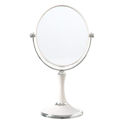Back to School Chmadoxn Magnifying Makeup Mirror Double Sided Tabletop Mirror with 3 Magnification, Magnified Desk Mirror for Makeup, Cosmetic Vanity Mirror with Stand and 360Â° Rotation 5.5Ã11.4 in White.
