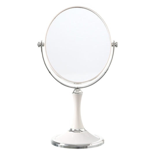 Back to School Chmadoxn Magnifying Makeup Mirror Double Sided Tabletop Mirror with 3 Magnification, Magnified Desk Mirror for Makeup, Cosmetic Vanity Mirror with Stand and 360Â° Rotation 5.9Ã11.4 in White.