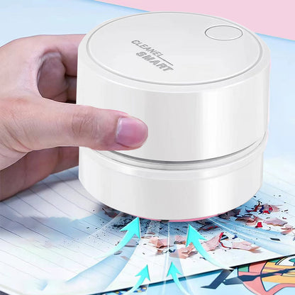 Back to School Chmadoxn Desk Vacuum Cleaner, 360 Degree Rotating Design, Mini Table Vacuum Improved Details USB Cordless Vacuum, Sucks up Tiny Items Crumbs for Desktop Drawer Countertop 2.5×3.2 in Pink