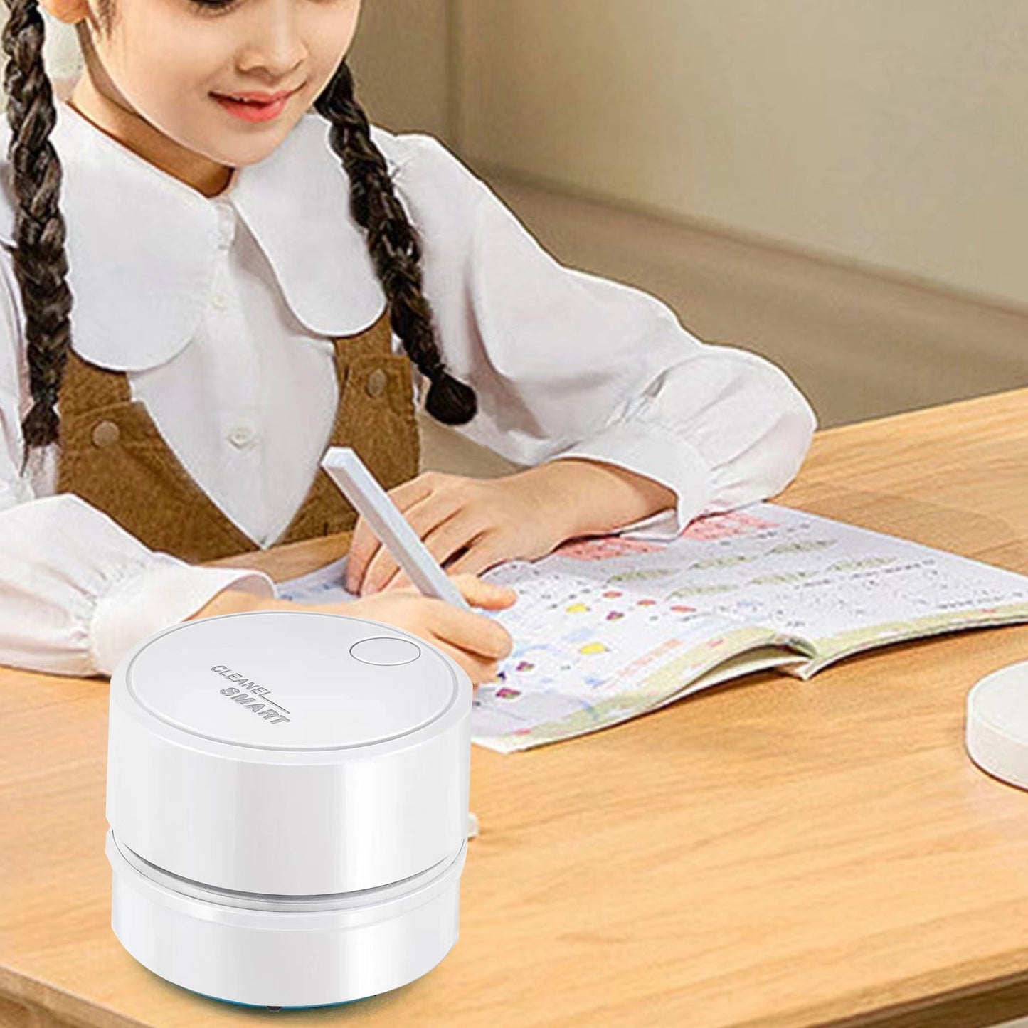 Back to School Chmadoxn Desk Vacuum Cleaner, 360 Degree Rotating Design, Mini Table Vacuum Improved Details USB Cordless Vacuum, Sucks up Tiny Items Crumbs for Desktop Drawer Countertop 2.5×3.2 in Pink
