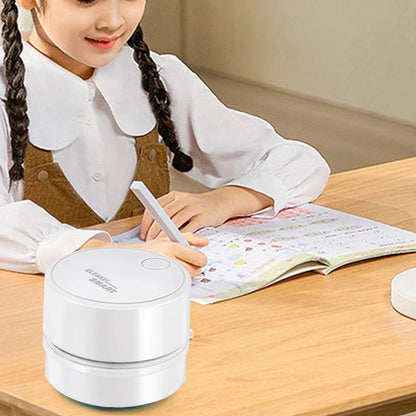Back to School Chmadoxn Desk Vacuum Cleaner, 360 Degree Rotating Design, Mini Table Vacuum Improved Details USB Cordless Vacuum, Sucks up Tiny Items Crumbs for Desktop Drawer Countertop 2.5×3.2 in Pink