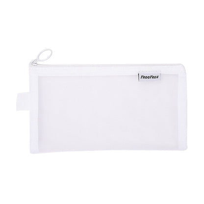 Kdkad Transparent Mesh Pencil Case, Pencil Pouch, Clear Makeup Bags, Nylon Mesh Pen Pouch with Zipper Pencil Case Stationery Storage Bag for Home Office Supplies Cosmetics Travel Accessories 8.3Ã4.7 in Black.