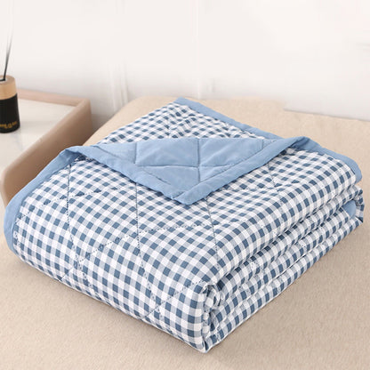 Kdkad Cooling Blankets,Cooling Throw Blanket for Hot Sleepers, Cooling Blankets Absorbs Body Heat to Keep Cool on Warm Night, Ultra-Cool Lightweight Blanket 78.7×59 in Blue