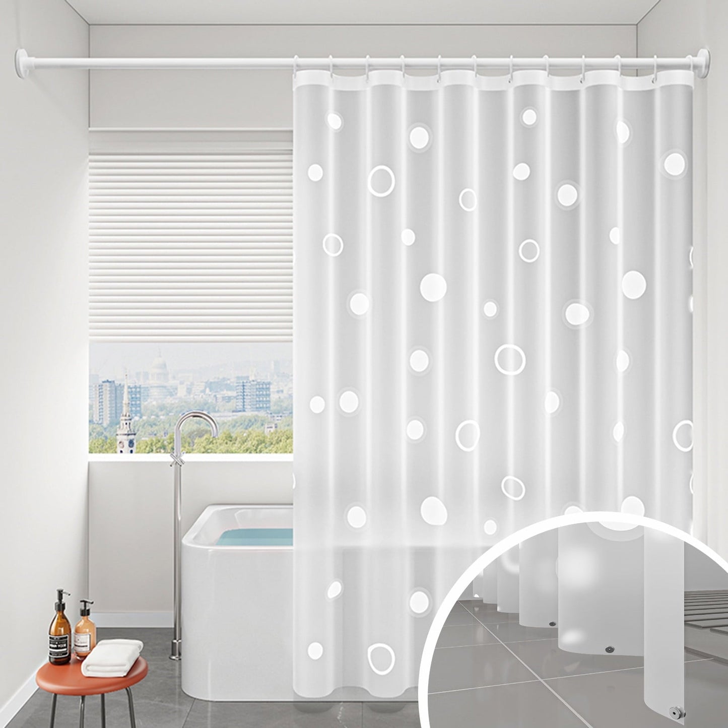 Kdkad Shower Curtain, 31.5×71 Inch Shower Curtain Liner, Waterproof Plastic Shower Liner, Cute Lightweight Shower Curtain for Bathroom 71×59 in C