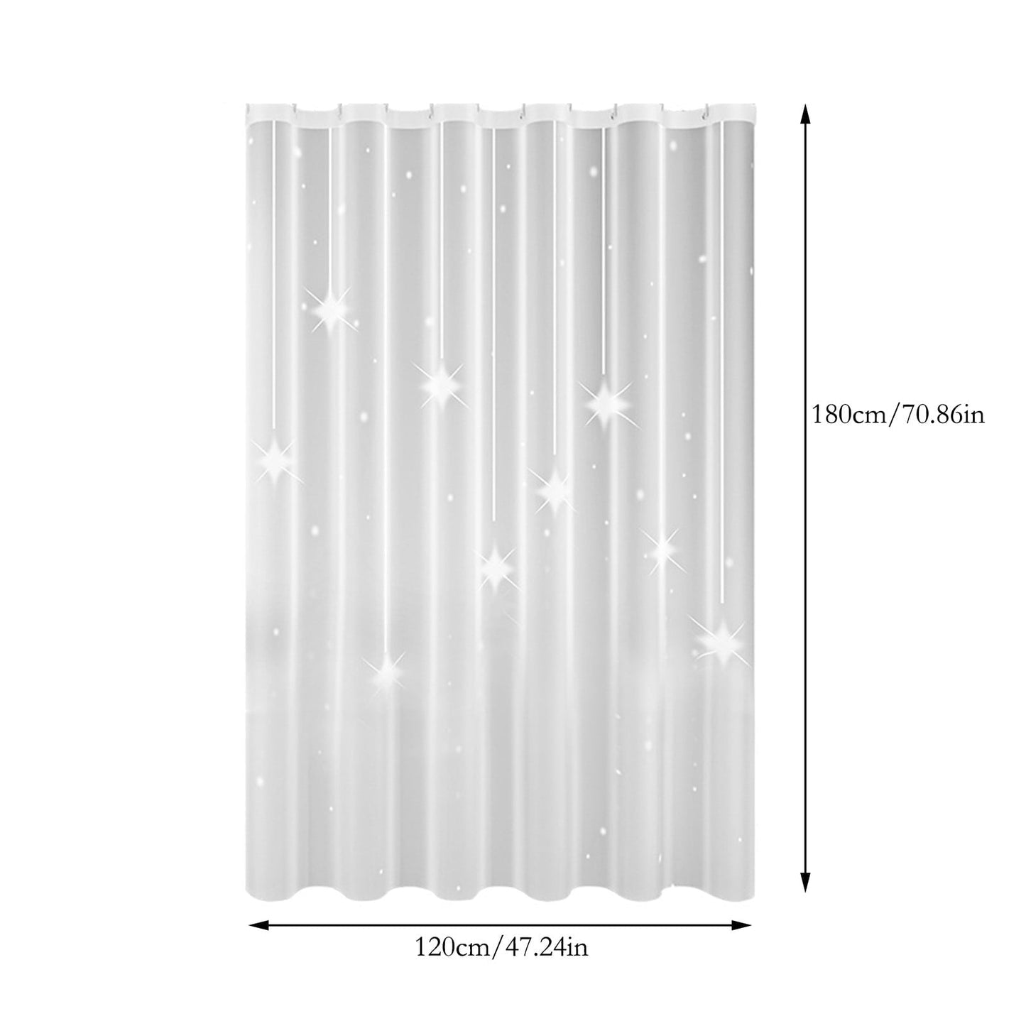 Kdkad Shower Curtain, 31.5×71 Inch Shower Curtain Liner, Waterproof Plastic Shower Liner, Cute Lightweight Shower Curtain for Bathroom 71×47.2 in D