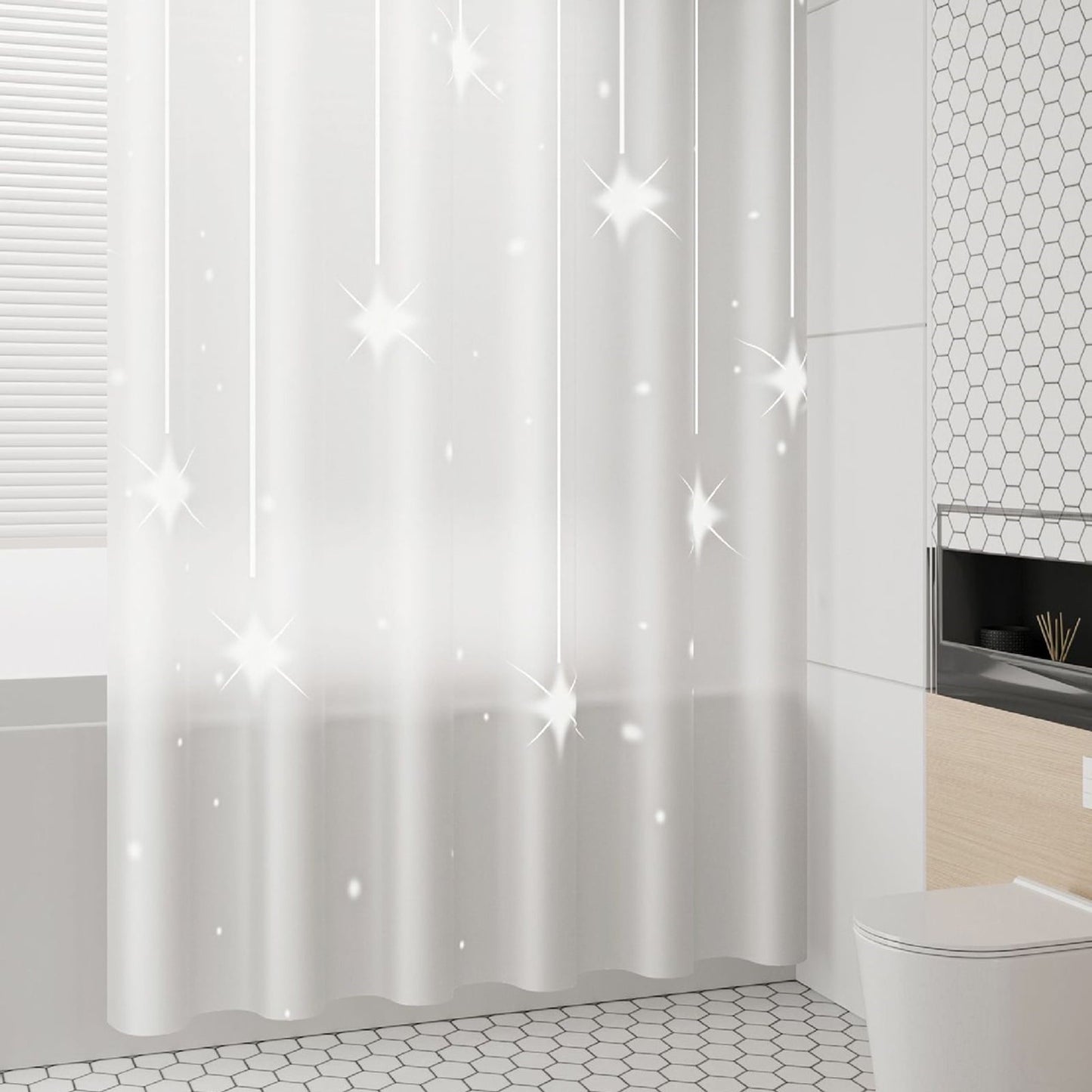 Kdkad Shower Curtain, 31.5×71 Inch Shower Curtain Liner, Waterproof Plastic Shower Liner, Cute Lightweight Shower Curtain for Bathroom 71×47.2 in D
