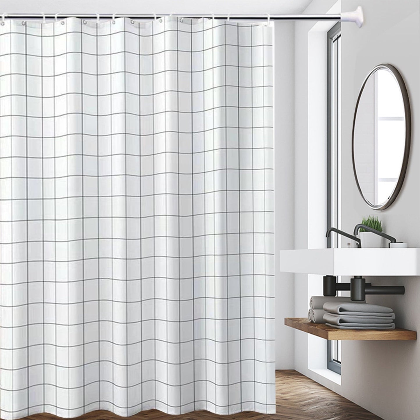 Kdkad Shower Curtain, 31.5×71 Inch Shower Curtain Liner, Waterproof Plastic Shower Liner, Cute Lightweight Shower Curtain for Bathroom 31.5×71 in E