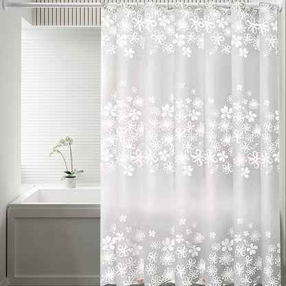 Kdkad Shower Curtain, 31.5×71 Inch Shower Curtain Liner, Waterproof Plastic Shower Liner, Cute Lightweight Shower Curtain for Bathroom 47.2×71 in White