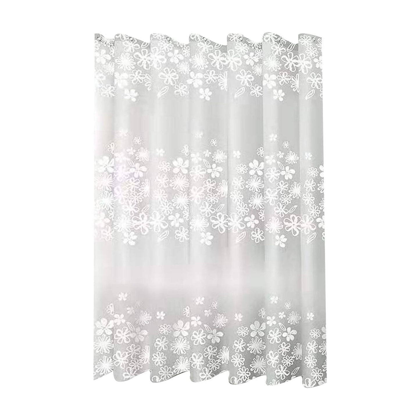 Kdkad Shower Curtain, 31.5×71 Inch Shower Curtain Liner, Waterproof Plastic Shower Liner, Cute Lightweight Shower Curtain for Bathroom 47.2×71 in White