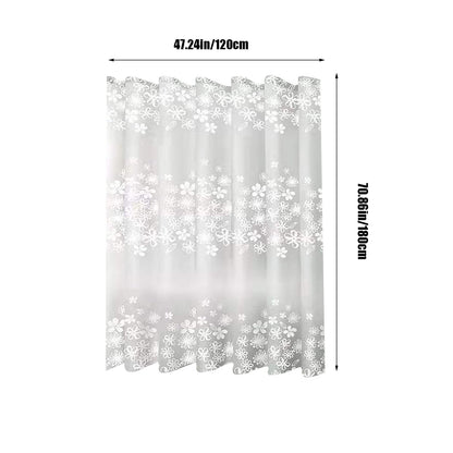 Kdkad Shower Curtain, 31.5×71 Inch Shower Curtain Liner, Waterproof Plastic Shower Liner, Cute Lightweight Shower Curtain for Bathroom 47.2×71 in White