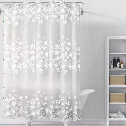 Kdkad Shower Curtain, 31.5×71 Inch Shower Curtain Liner, Waterproof Plastic Shower Liner, Cute Lightweight Shower Curtain for Bathroom 47.2×71 in White