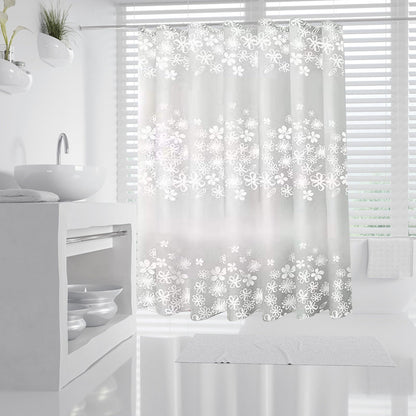 Kdkad Shower Curtain, 31.5×71 Inch Shower Curtain Liner, Waterproof Plastic Shower Liner, Cute Lightweight Shower Curtain for Bathroom 47.2×71 in White
