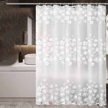 Kdkad Shower Curtain, 31.5×71 Inch Shower Curtain Liner, Waterproof Plastic Shower Liner, Cute Lightweight Shower Curtain for Bathroom 47.2×71 in White