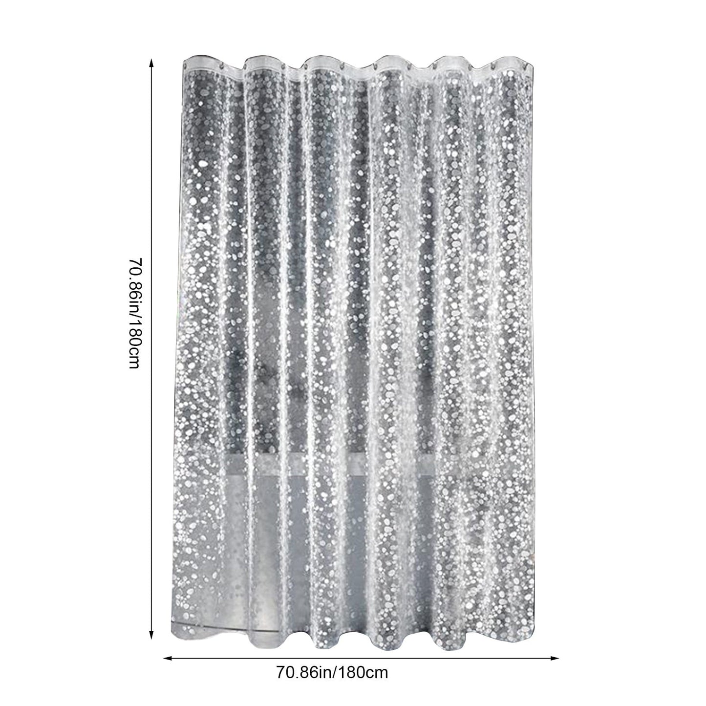 Kdkad Shower Curtain, 31.5×71 Inch Shower Curtain Liner, Waterproof Plastic Shower Liner, Cute Lightweight Shower Curtain for Bathroom 71×59 in White