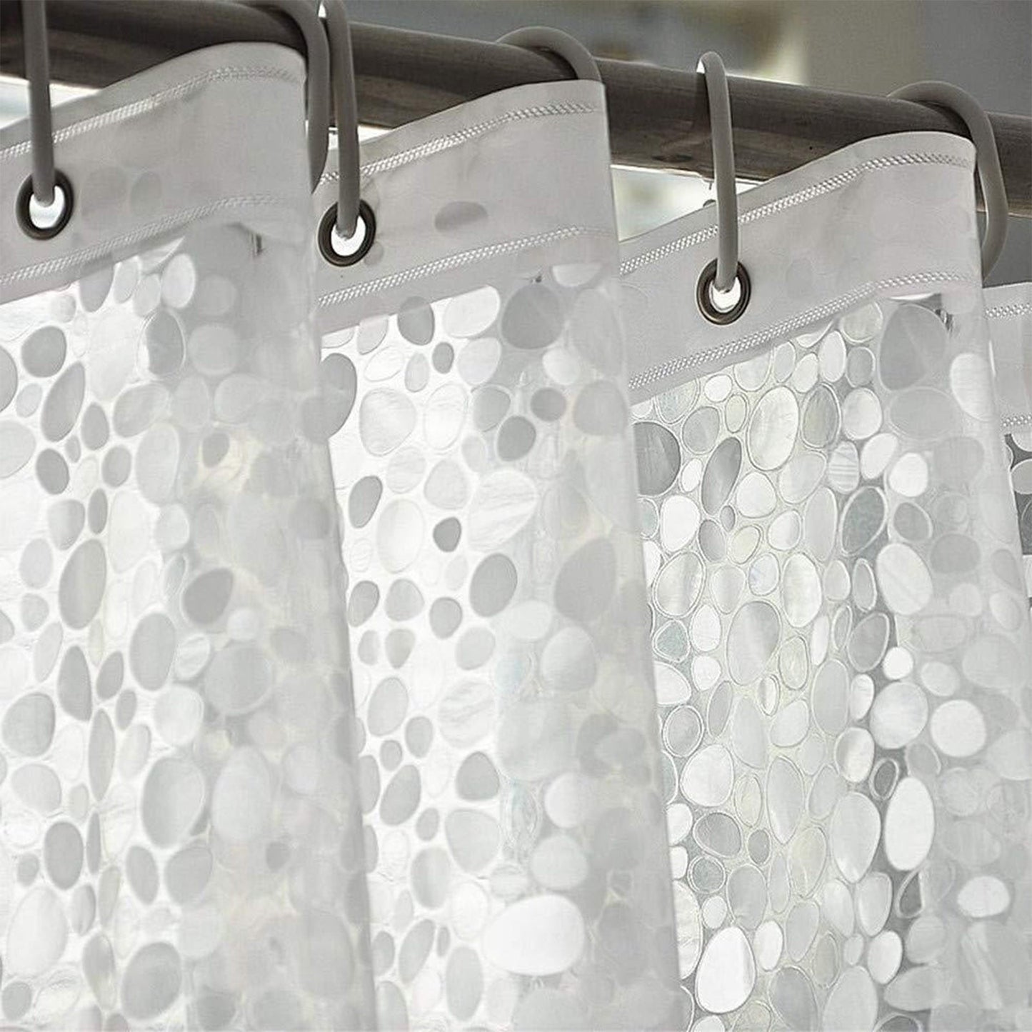 Kdkad Shower Curtain, 31.5×71 Inch Shower Curtain Liner, Waterproof Plastic Shower Liner, Cute Lightweight Shower Curtain for Bathroom 71×59 in White