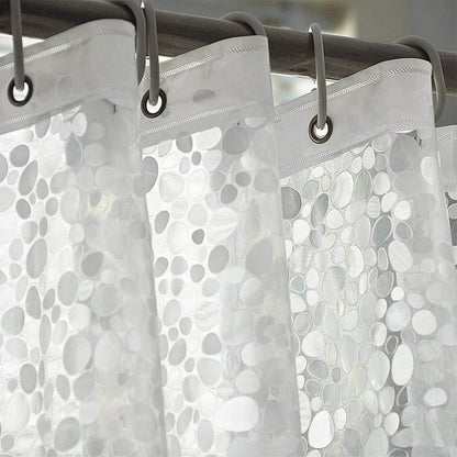 Kdkad Shower Curtain, 31.5×71 Inch Shower Curtain Liner, Waterproof Plastic Shower Liner, Cute Lightweight Shower Curtain for Bathroom 71×59 in White