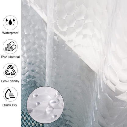 Kdkad Shower Curtain, 31.5×71 Inch Shower Curtain Liner, Waterproof Plastic Shower Liner, Cute Lightweight Shower Curtain for Bathroom 71×59 in White