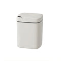 Darzheoy Bathroom Smart Touchless Trash Can 2.6 Gallon Automatic Motion Sensor Rubbish Can with Lid Electric Narrow Small Garbage Bin for Kitchen, Office, Living Room, Toilet, Bedroom White