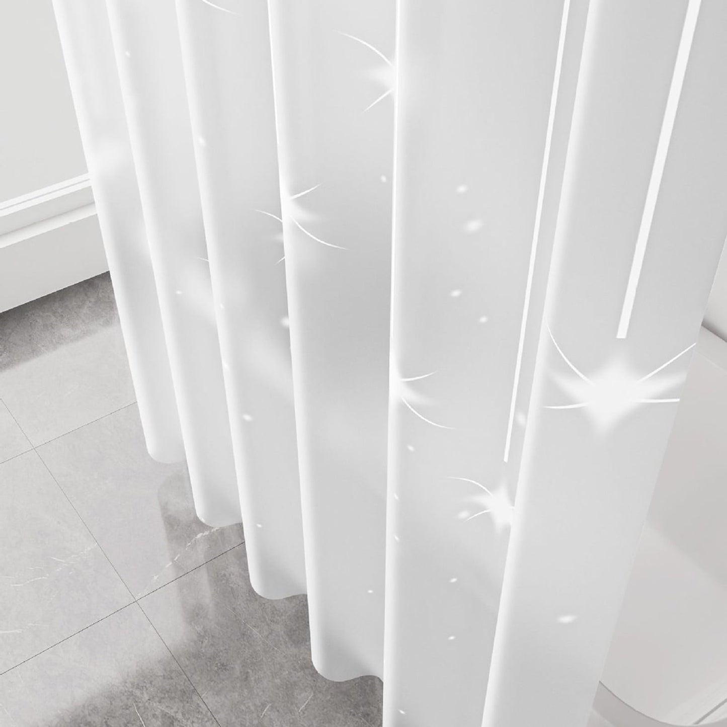 AYktou EVA Bathroom Shower Curtain Frosted Floral Waterproof Shower Curtain Line Lightweight Plastic Bathroom Shower Curtain with Weighted Magnets for Shower Stall Bathtubs 12 Hooks XL D