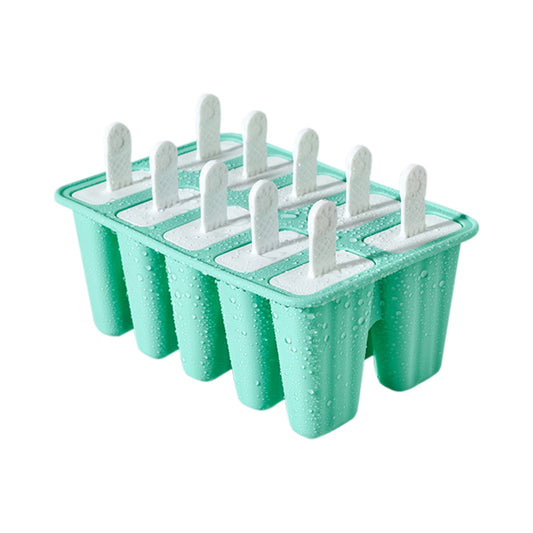 Darzheoy Popsicle Mould, Popsicle Molds 10 Pieces Silicone Ice Molds BPA Free Popsicle Mold Reusable Easy Release Ice Make Mint Green