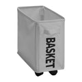 Darzheoy Laundry Baskets with Wheels and Handle, Collapsible Laundry Baskets, Clothes Laundry Basket with Removable Wash Bags for College Dorm, Rolling Laundry Hamper Gray