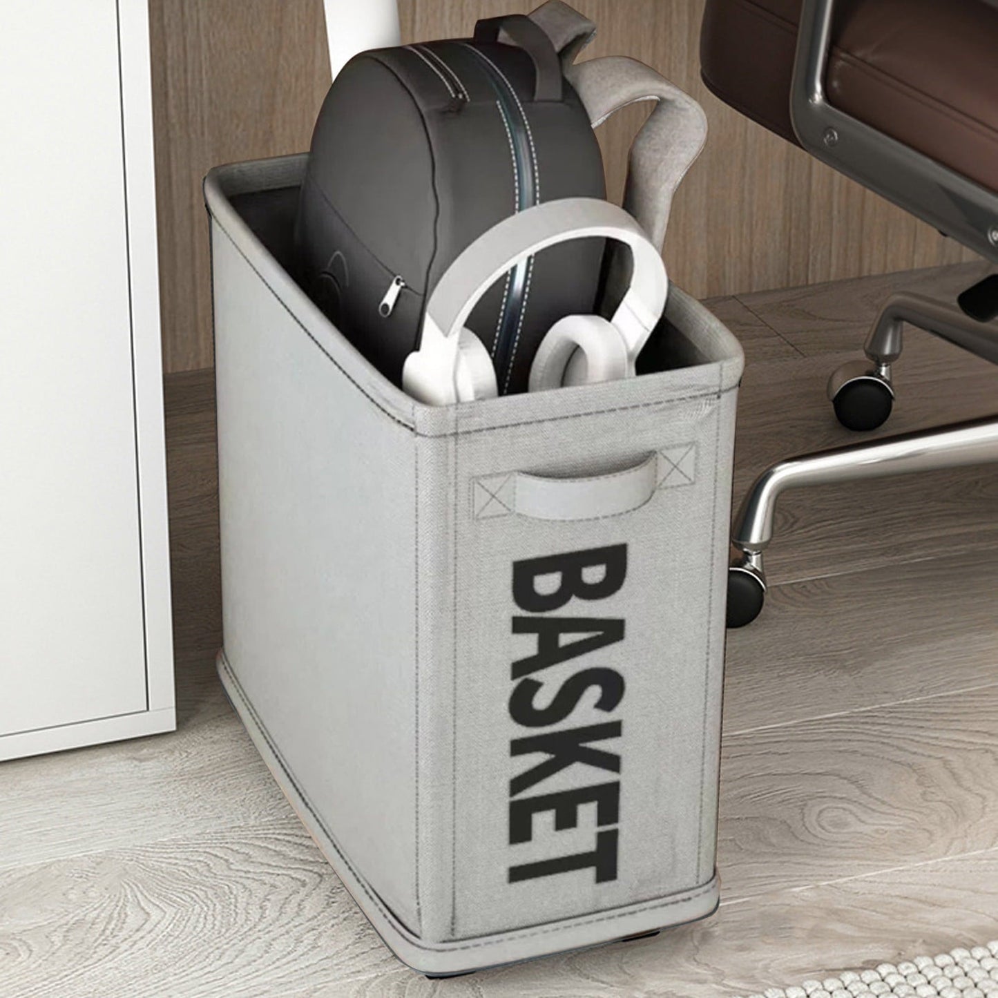 Darzheoy Laundry Baskets with Wheels and Handle, Collapsible Laundry Baskets, Clothes Laundry Basket with Removable Wash Bags for College Dorm, Rolling Laundry Hamper Gray