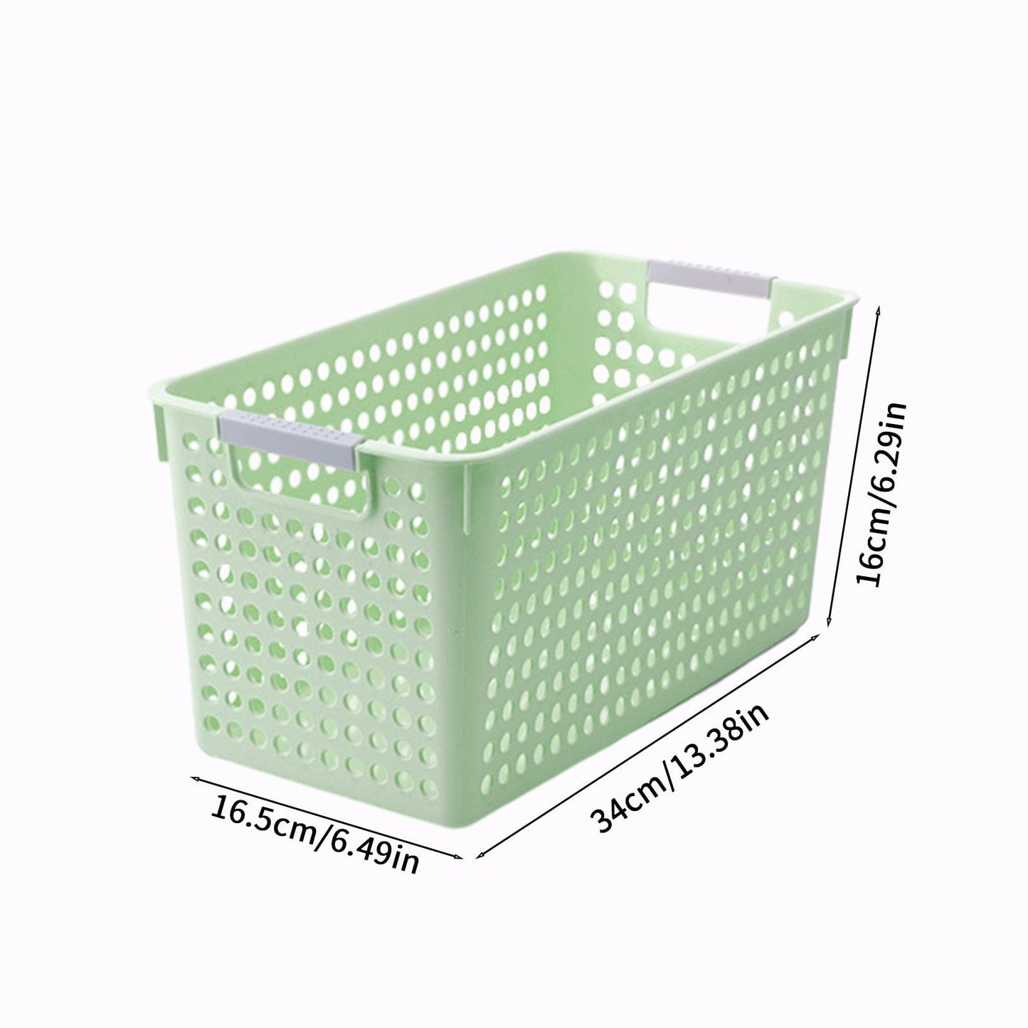 Darzheoy Laundry Basket, 2 pcs Plastic Hamper with Handles, Open Storage Bin to Organize Closets, Cabinets, Pantry, Shelving and Countertop Space, Suitable for Families and Dorms 3PC-Green