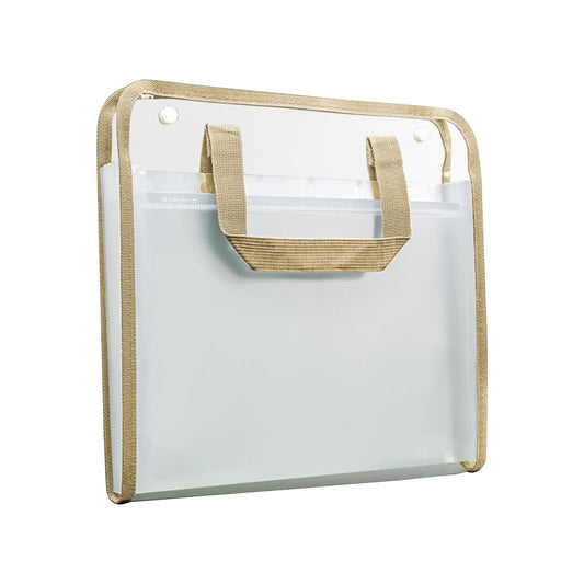 AYktou Expanding File Folder with Handle 13 Compartment Large Capacity File A4 Accordion File Organizer with buttons Portable Transparent and Waterproofing Filing Box for Classroom,Home,Office P-ink,Blue,Green,Khaki